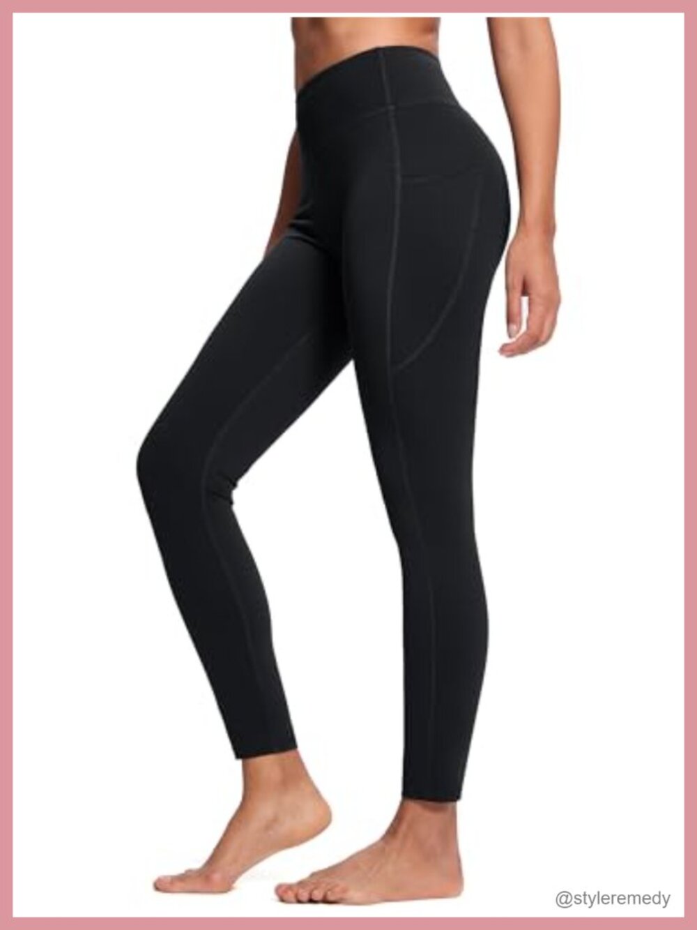 High Waist Yoga Leggings with Pockets - Tall Women's Activewear Pants